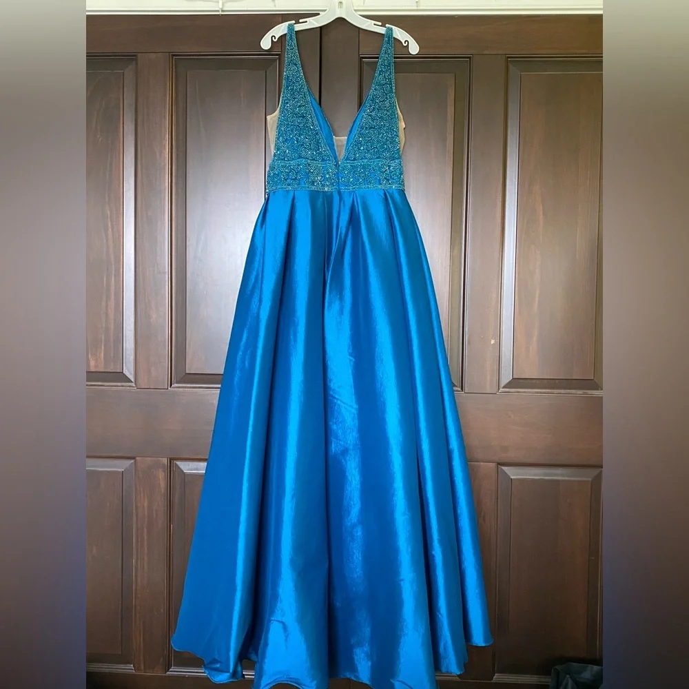 Teal Prom Dress - Picture 2 of 2